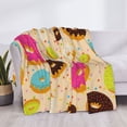 thumbnail image 3 of Fuzoiu Donuts Print Flannel Blanket,Throw Blanket,Flannel Home Decor,Fleece Bed Blankets,Cozy Soft Blanket for Bed, Sofa, Camping, and Travel-60"x50", 3 of 6