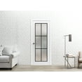 thumbnail image 4 of Solid French Door 18 x 80 inches | Planum 2122 White Silk Frosted Glass | Single Regular Panel Frame Trims Handle | Bathroom Bedroom Sturdy Doors, 4 of 6