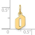 thumbnail image 4 of 14K Yellow Gold Lower Case Letter O Initial Charm Pendant, 4 of 4