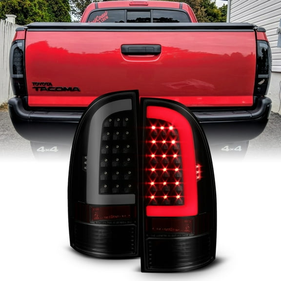 For Black Smoked 2005-2015 Toyota Tacoma LED Tube Tail Lights Lamps Left Right