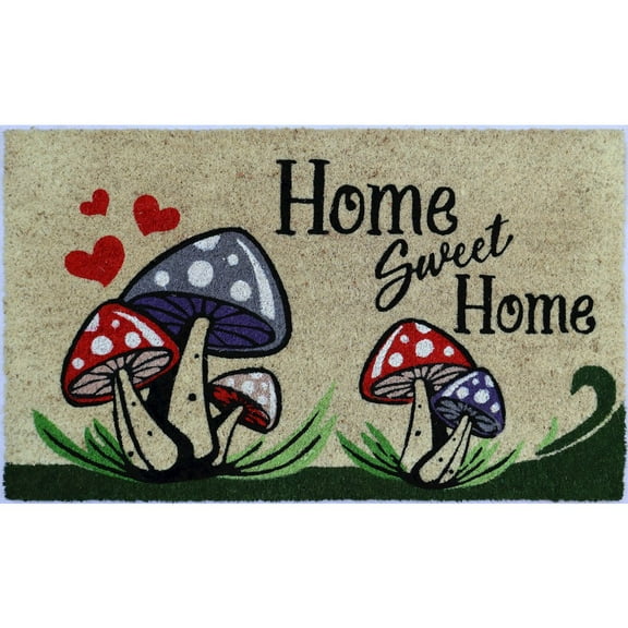 Imports Décor Mushrooms Doormat in Coir/PVC Material