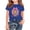 Dark Blue, variant on Amidoa Printed Girls T Shirts Cute Crewneck Summer Graphic Tops Casual Kids Tees,Army Green,7-8 Years