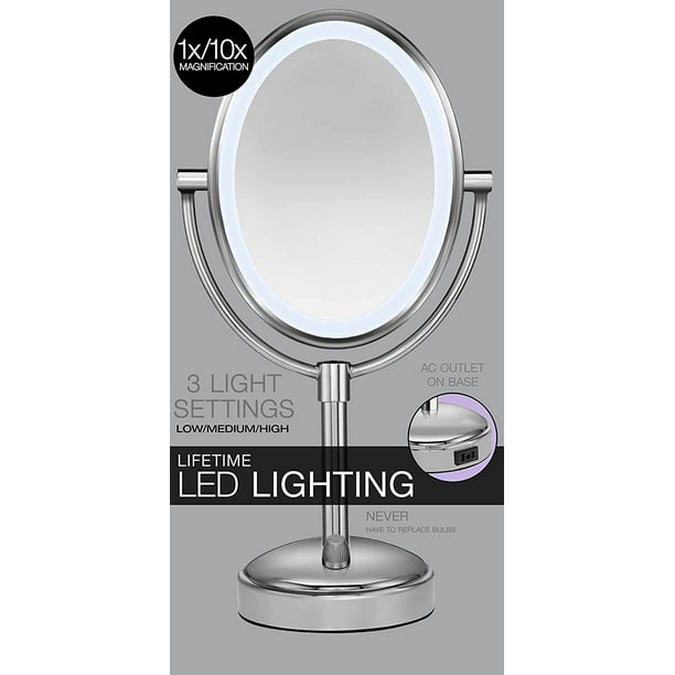 Conair Oval Shaped Double Sided Lighted Makeup Mirror Saubhaya Makeup