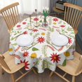 thumbnail image 3 of Christmas Round Tablecloth 60x60in(153x153cm) – Waterproof Polyester Table Cover with Full Print Design, Wrinkle Resistant & Washable for Kitchen Dining Party Decor, 3 of 6