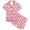 Pink, variant on HNMKIU Adorable Strawberry Print Short Sleeve Button Down Pajama Set for Kids Comfortable Sleepwear Outfits Green,4-5 Years