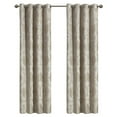 thumbnail image 1 of SunSmart Amelia Polyester Knitted Jacquard Grommet Top Curtain Panel in Gold, 1 of 15
