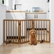 thumbnail image 3 of Puerta independiente para mascotas Mino Kesper, plegable, nogal y bambú, 3 of 6