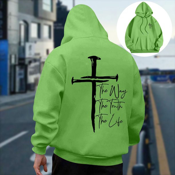 WILLBEST Sudaderas Deportivas para Hombre, Sudadera Informal con Capucha y Diseño Estampado De Dios para Hombre, Jersey De Manga Larga, Ropa Cómoda para Uso Diario Mediana
