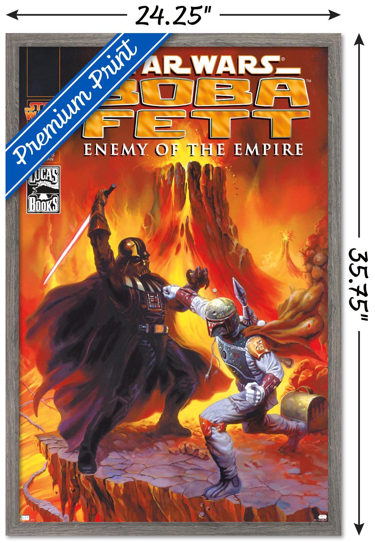 Star Wars: Saga - Boba Fett - Enemy Wall Poster, 22.375" x 34", Framed