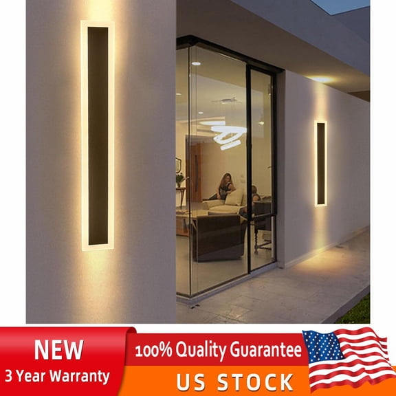 LED Wall Light Sconce Outdoor Modern Lamp Exterior Lights Long Strip Waterproof