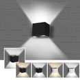 thumbnail image 3 of PENGXIANG Modern LED Wall Sconce Dimmable Up Down Wall Lamp Black Bedroom Wall Sconces 12W Hallway Wall Mounted Lighting Fixtures for Stair Living Room, 3 of 7