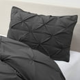 thumbnail image 2 of Nestl 2 Piece Pinch Pleated Pintuck Duvet Cover Set with Shams, Soft Microfiber,Button Closure Bedding Set, Twin - Charcoal Gray, 2 of 9