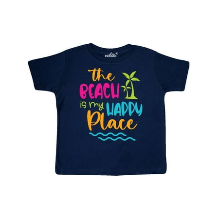 

Inktastic Spring Break the Beach is My Happy Place Gift Toddler Boy or Toddler Girl T-Shirt