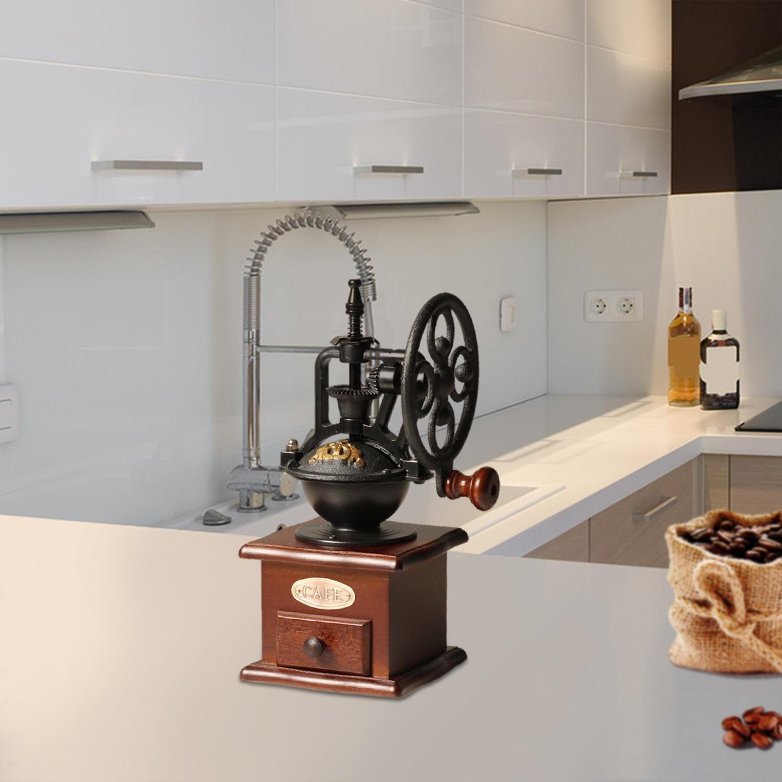 Manual Coffee Grinder Windmill Wheel Grain Mill for Home Decor