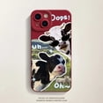 thumbnail image 5 of Korean Cute Collage Sunglasses Cow Phone Case For iPhone 15 14 13 12 Pro Max 11 Lovely Cool Silicone Shockproof Soft Back Cover, 5 of 5