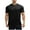 Black, variant on Men's Workout Shirt - Short Sleeve Quick Dry Moisture Wicking Jacquard Jersey Athletic Shirt