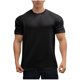 thumbnail image 2 of Tops para hombre, blusas y camisas de cuello redondo y manga corta para hombre, blusas casuales de color liso con cuello redondo y manga corta, blusas deportivas de moda para hombre, blusas de poliést, 2 of 3
