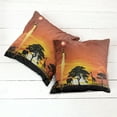 thumbnail image 6 of Ambesonne Animal Throw Pillow Cover 2 Pack, Woman Scene, 18", Burnt Orange Black, 6 of 7