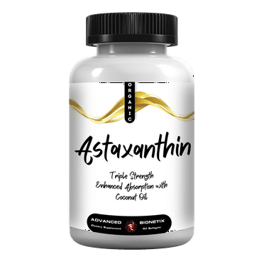 Advanced Bionetix Triple Strength AstaQuil™ Astaxanthin 12mg High Bioavailability Formula, 60 Softgels Organic Coconut Oil for Enhanced Absorption. Powerful Antioxidant for Eye, Joint & Heart Health