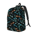 thumbnail image 4 of Geaub little fish skeleton durable canvas backpack: stylish, lightweight, and spacious with adjustable straps, 4 of 7