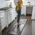 thumbnail image 6 of 2Pcs Thankful Kitchen Rugs Set of 2 Grey Mats for Cooking Non Slip Waterproof Standing Kitchen Runner Mats 17x30+17x47, 6 of 6