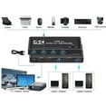 thumbnail image 4 of JIAHAOO USB 3.0 HD KVM Switch 4K 60Hz 2 in 1 Out for Dual Systems Metal Shell Plug and Play Quick Switching Peripheral Control, 4 of 10