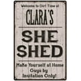 thumbnail image 1 of CLARA'S She Shed signGift Lady Cave Gift 8x12 Metal Sign 108120082147, 1 of 1