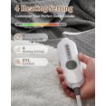 thumbnail image 3 of GARVEE Electric Throw Blanket 50"x60",Soft Flannel Waffle Heated Blankets,4 Heating Levels & 4 Hours Auto Off,Grey, 3 of 8