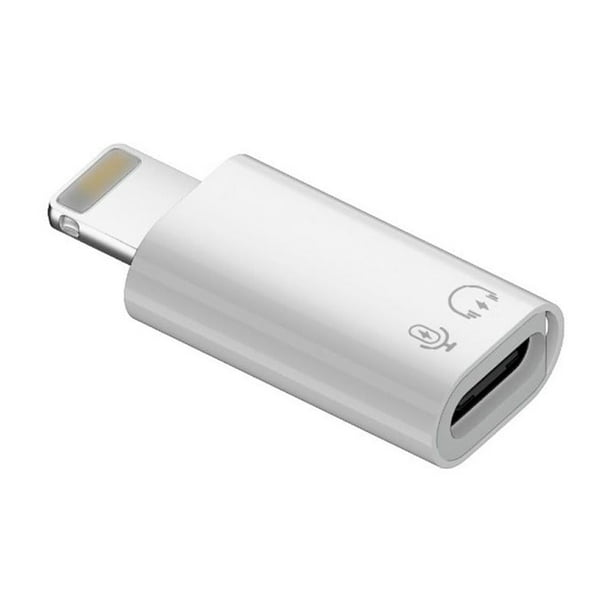 Adaptador de audio de 8 pines a USB 30 OTG en adaptador de micrófono 2 en 1 para iPhone