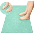 thumbnail image 4 of GZHJMY Light Green Bathroom Rug Mat,Soft and Absorbent Bath Mats Non-Slip Carpet Machine Washable Kitchen Mat for Bathroom, Tub and Shower 39x20in Carpet Runner, 4 of 7