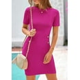 thumbnail image 6 of PRETTYGARDEN Womens Spring Dresses Summer Work Business Casual Bodycon Short Sleeve Sweater Cocktail Sheath Dress, 6 of 7
