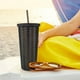 thumbnail image 5 of Vaso Textura diamante doble pared 700 ml con popote Negro, 5 of 6