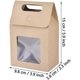 thumbnail image 2 of 25 Pieces Kraft Paper Gift Box, Gift Bag with Window, Paper Bags with Handles, Gift Wrap Bag, for Candy, Cookies, Snacks Packaging (Brown), 2 of 5