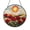 Acrylic 3.5 Inch, variant on Sunset Over Mountains Stained Glass Window Hanging Suncatcher, Decorative Nature Art Panel Ornament