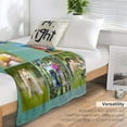 thumbnail image 4 of Custom Blanket with Photos Text Personalized Blankets for Adults-Customized Picture Blanket Throw for Dad Mom Woman Friends Couple Boyfriend Girlfriend Mom Best Friend on Fathers Mothers Day 50"X40", 4 of 6
