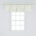 thumbnail image 2 of Ambesonne Geometric Window Valance, Modern Hexagon Circle, 54" X 18", Black and White, 2 of 3