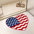 thumbnail image 6 of 4th of July Bathroom Rugs,Patriotic Heart Shaped Welcome Doormat,Red Blue White American Flag Star Floor Mat Soft Absorbent Non-Slip For Independence Day Entrance Home Decor 15.7x23.6 inch, 6 of 6