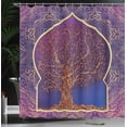 thumbnail image 4 of Ambesonne Moroccan Shower Curtain, Retro Eastern Branches, 69"Wx84"L, Purple Blue, 4 of 5