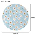 thumbnail image 2 of Round Tablecloth 60 Inch Daisy Floral Design Table Cover Wrinkle Free Dining Kitchen, 2 of 5