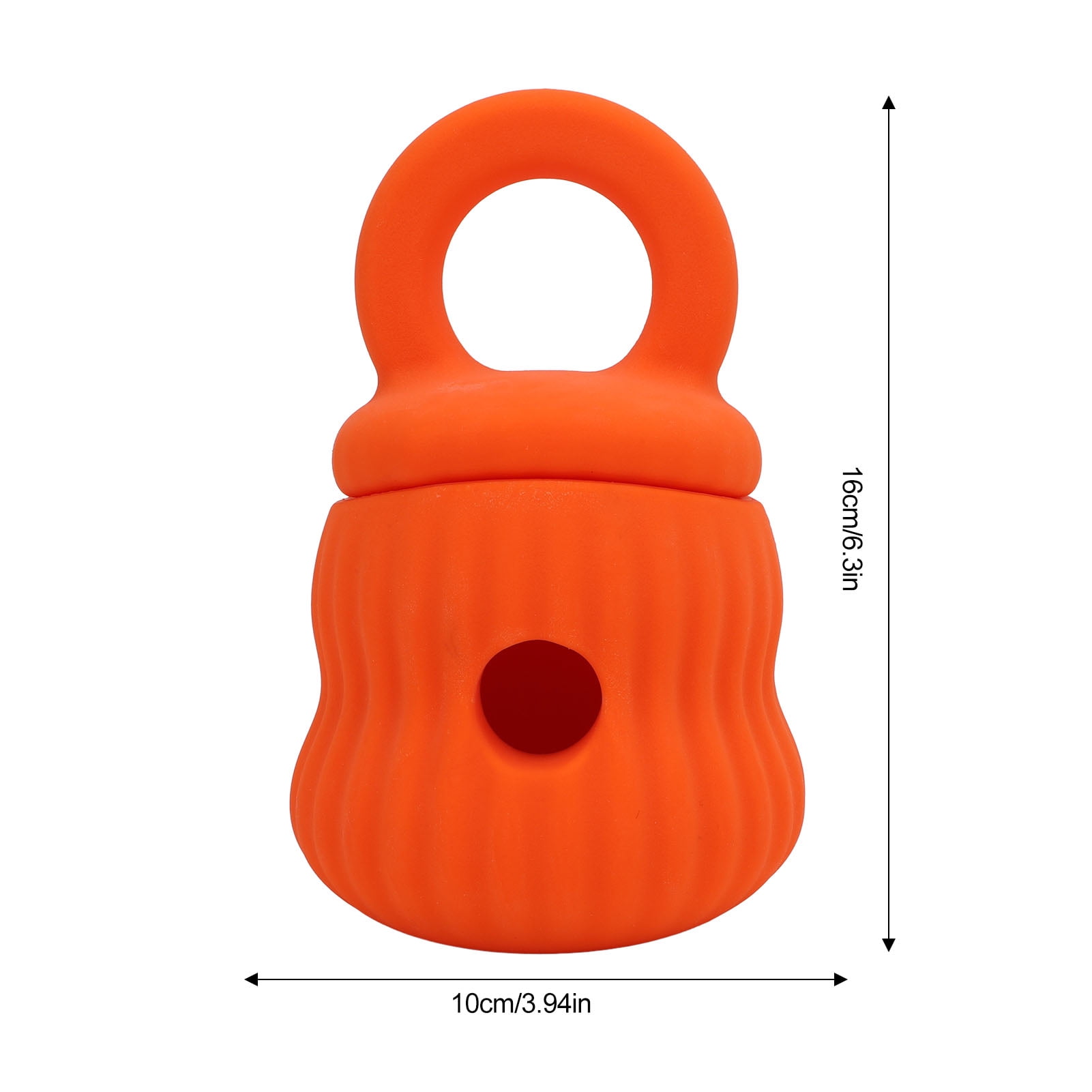 YAHHU Interactive Dog Slow Feeder Toy Orange Silicone Treat Dispenser Prevent Digestive Problems Reduce Anxiety Stress for Pets (6.69 inches / 17 cm)