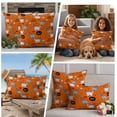 thumbnail image 5 of Orange Halloween Outdoor Waterproof Pillow Covers, Cat Bat Ghost Pumpkins Decorative Square Throw Pillowcase Sofa Cushion Sham for Patio/Couch/Chair, 20"x20" 2 Pack, 5 of 8