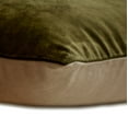 thumbnail image 2 of The HomeCentric Decorative Olive Green 12"x26" (30x65 cm) Lumbar Pillow Cover, Velvet & Linen Solid Color Block Oblong Pillow, Patchwork Pattern Modern Style - Velutinous Olive, 2 of 3