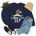 thumbnail image 5 of Lunch Lady Elf Unisex Sweatshirt, S-2XL Christmas Holidays Xmas Elves, 5 of 6