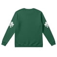 thumbnail image 4 of Dwelliawo St.patrick's Waffle Long Sleeve T Shirt Men Graphic Waffle Knit Long Sleeve T Shirt Lucky St Patricks Day Slainte Clover Shamrock Print Shirts Round Neck Tops Dark Green S, 4 of 5