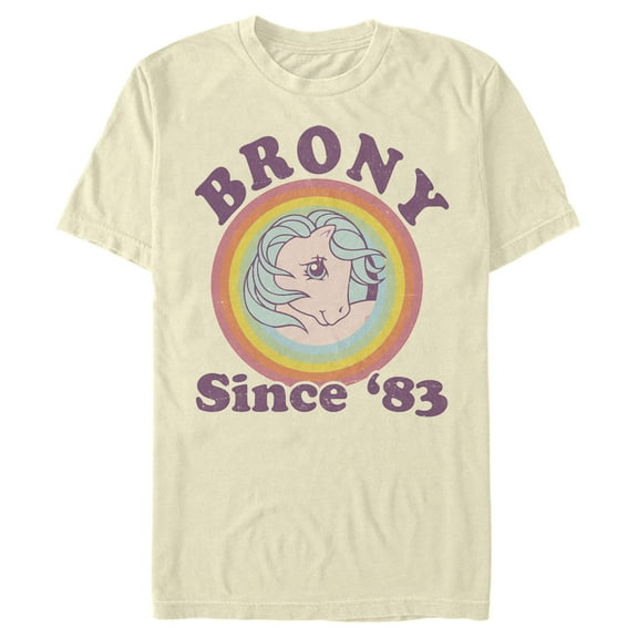 Men's My Little Pony Retro Brony Since 1983  Graphic Tee Beige X Large
