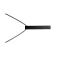 thumbnail image 4 of Collar con colgante de barra rectangular, colgante de barra elegante negro de acero de titanio para hombre, accesorio para suéter, 4 of 10