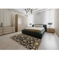 thumbnail image 5 of Ahgly Company Machine Washable Indoor Rectangle Abstract Tiger Orange Brown Area Rugs, 7' x 10', 5 of 7