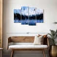 thumbnail image 3 of Elephant Stock Abstract Navy Blue Wall Art - Horizontal Multi Panel Canvas - Living Room Wall Decor - Abstract Multi Panel - Black And Purple Decor - 43" x 27", 3 of 8