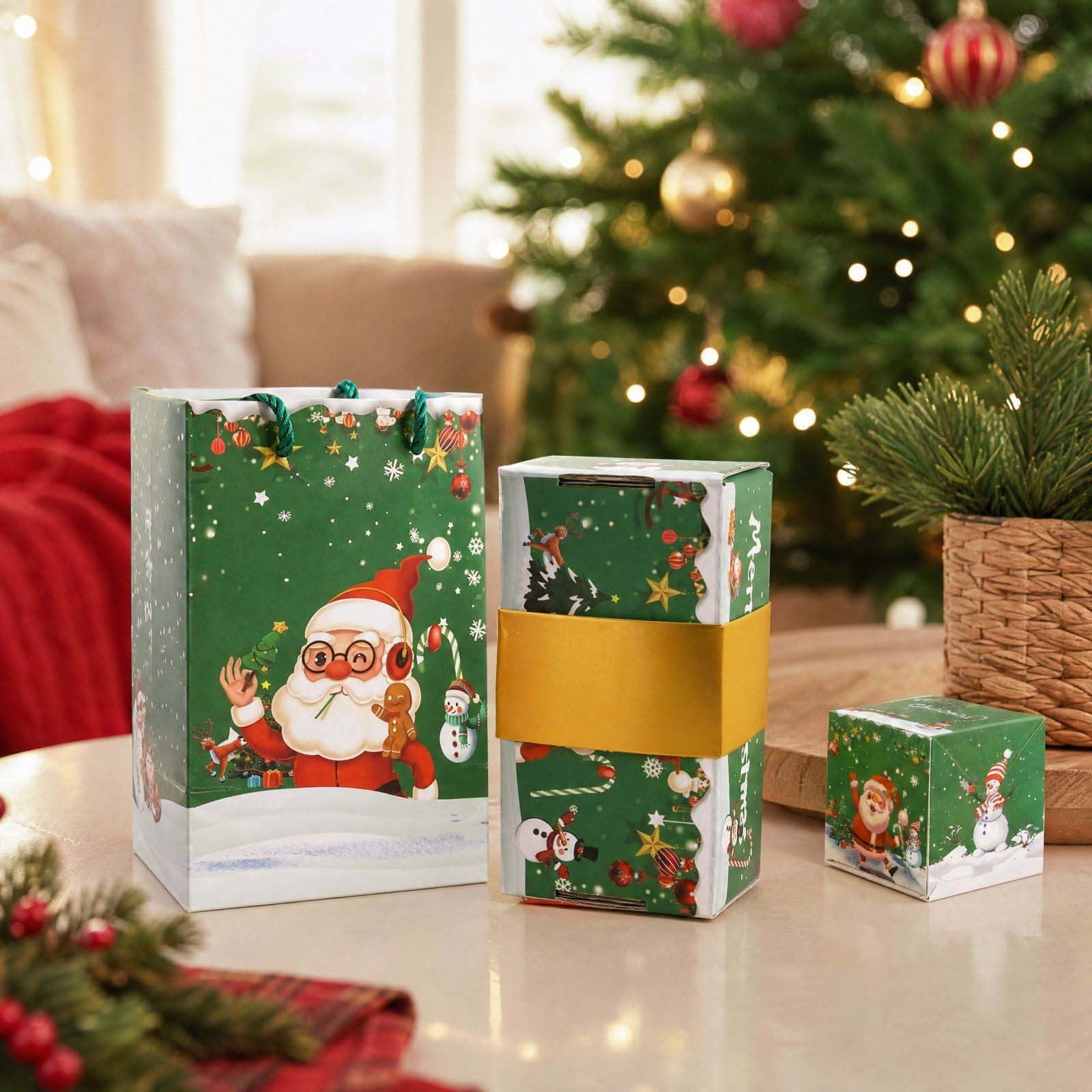 Surprise Explosion Gift Box for Money Christmas DIY Pop Out Bounce Box with Xmas Confetti Holiday Surprise Cash Gift Box for Secret Santa Christmas Eve