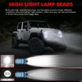 thumbnail image 6 of 2PCS 4Inch Round Led Fog Lights 30W Dual Color Ring DRL Off Road For Hummer H2, 6 of 13